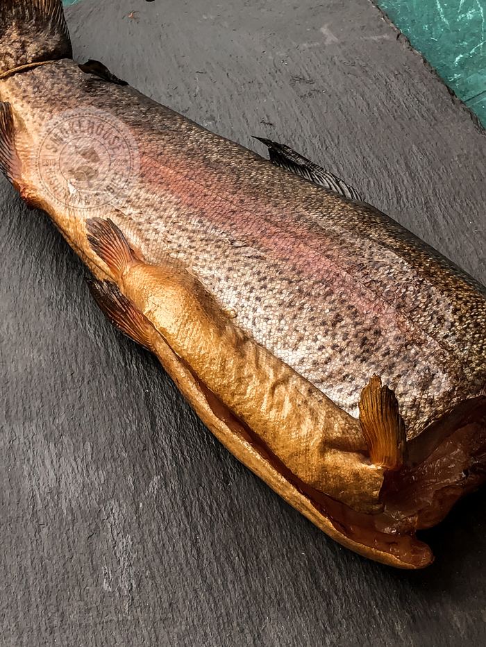 Hot-smoked trout