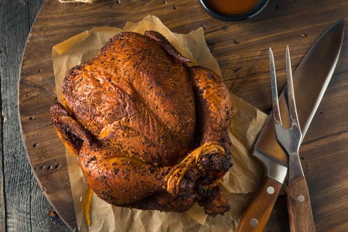 Hot-smoked chicken